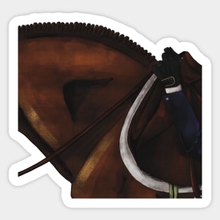 Hunter Jumper Details - Bay Horse Mounting up Sticker